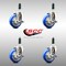 Service Caster 4 Inch 316SS Blue Poly Swivel 7/8 Inch Expanding Stem Caster Set Brake SCC SCC-SS316EX20S414-PPUB-BLUE-TLB-78-4 - alternate 3